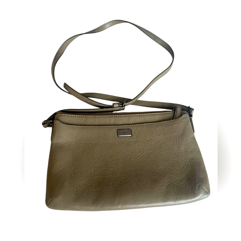 Coach Peyton East West Olive Green Pebble Leather Crossbody Bag - Picture 9 of 9